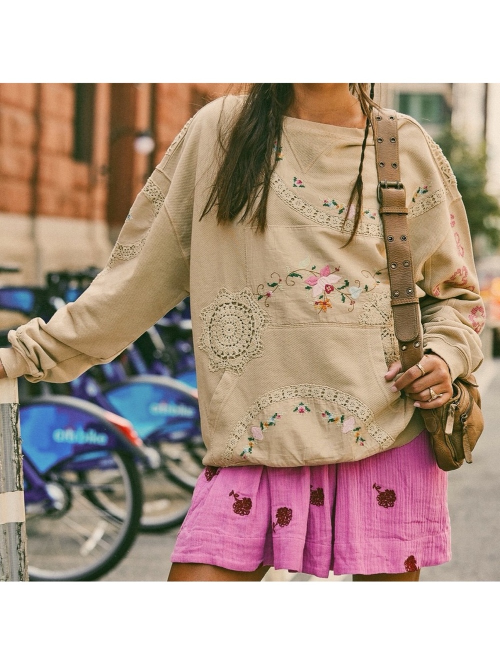Free People Grams Attic Sweatshirt Small